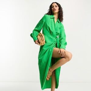 H&M Green Long Sleeve Dress